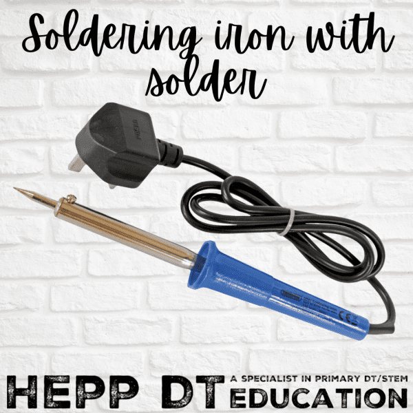 soldering iron with solder